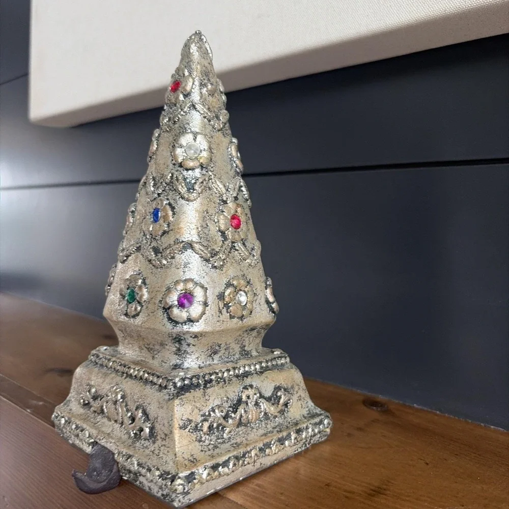 Christmas Stocking Holder Jeweled Fancy Tree Heavy Mantel‎ Hook Holiday Decor